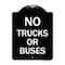 Signmission No Trucks or Buses Heavy-Gauge Aluminum Architectural Sign, 24" H, BW-1824-23557 A-DES-BW-1824-23557 - alternate 1